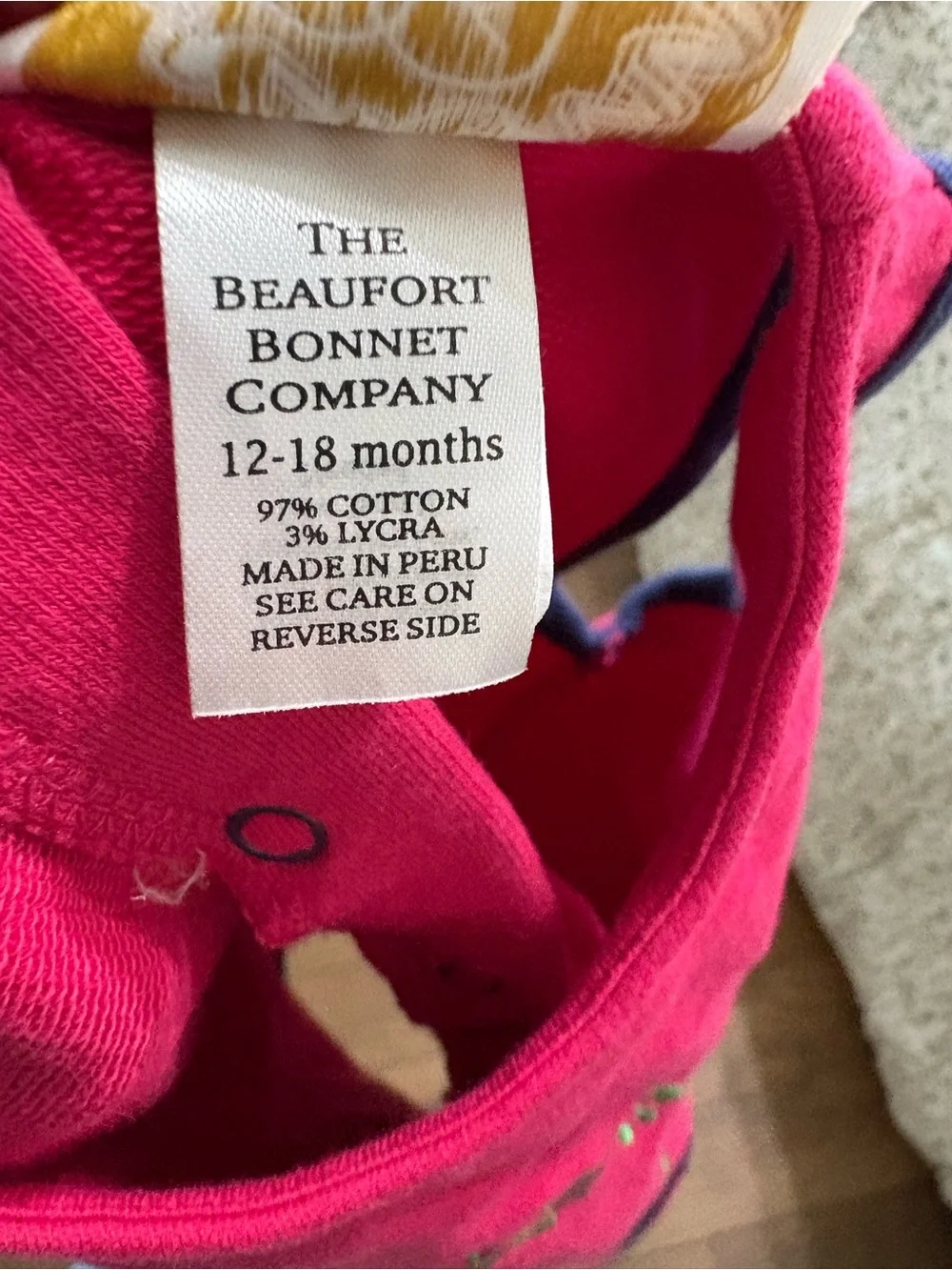 The Beaufort Bonnet Company Pink Wreath Bow Dress 12-18M